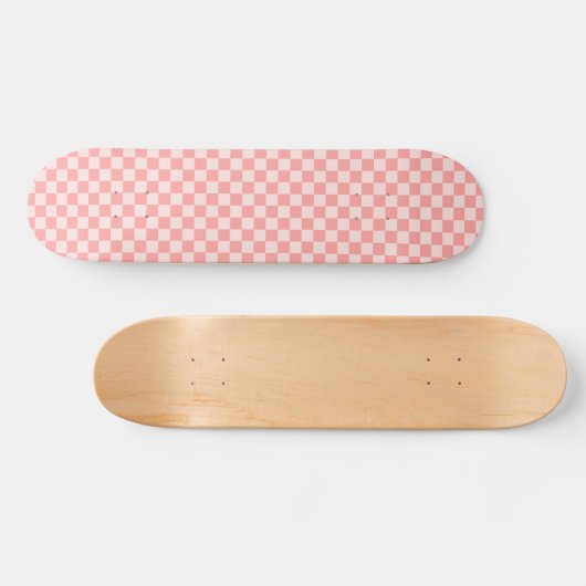Roze checkboard skateboard (Horizontaal)