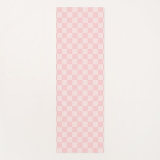 Roze checker yogamat (Voorkant)