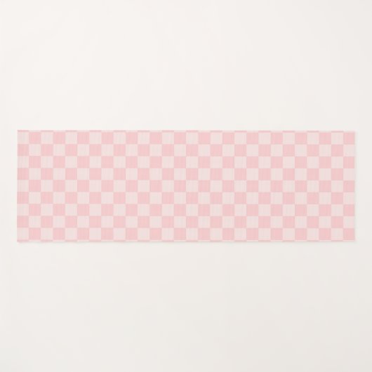 Roze checker yogamat (Voorkant (horizontaal))