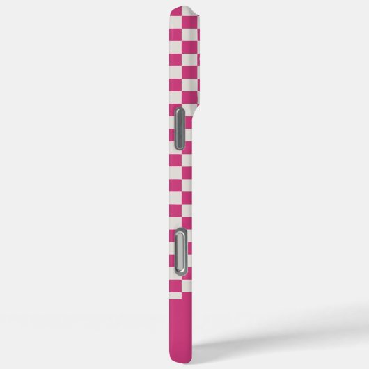 Roze Checkers & Harten Case-Mate iPhone Case (Achterkant / Rechts)