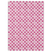 Roze Checkers & Harten Klembord (Achterkant)