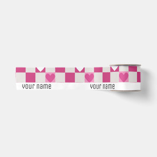 Roze Checkers & Harten Lint