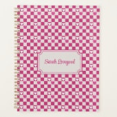 Roze Checkers & Harten Planner (Voorkant)