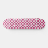 Roze Checkers & Harten Skateboard (Horizontaal)