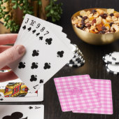 Roze Checkers met Zee Shell Pokerkaarten (Insitu)