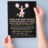 Roze Cheerleader, Cheerleading Classes Adverteren Flyer (Hand)
