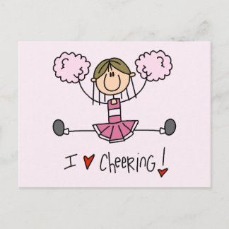 Roze Cheerleader Tshirts en Gifts Briefkaart