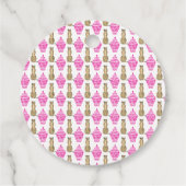 Roze Cheetah Chinoserie Gift Label (Achterkant)