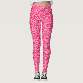 Roze Cheetah Leopard Print Leggings