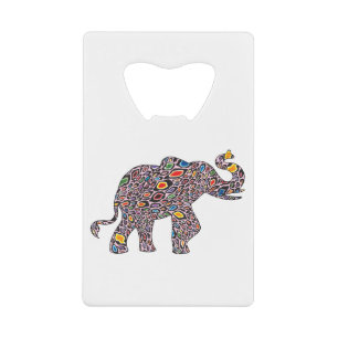 Roze-Cheetah-olifant Kredietkaart Flessenopener