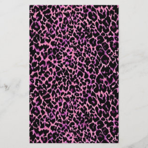 Roze Cheetah Pattern Briefpapier