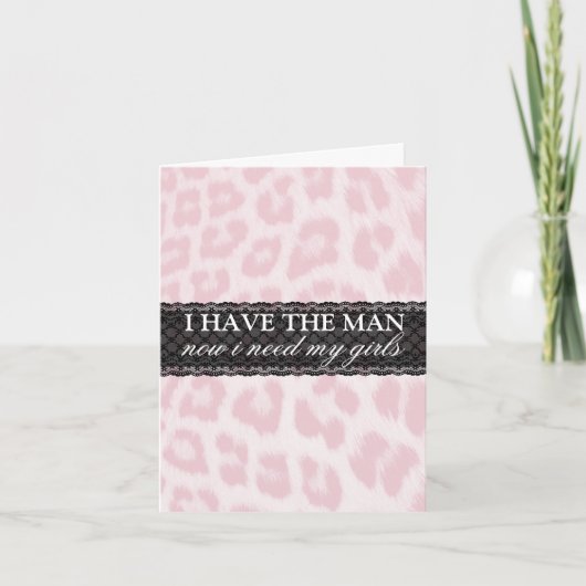 Roze Cheetah Print Bridesmaid Request Kaart (Voorkant)