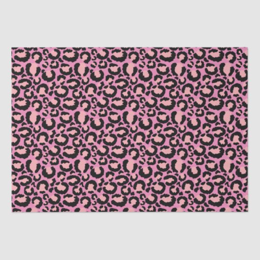 Roze Cheetah Print Tissuepapier (Voorkant)