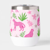 Roze Cheetah Roze Achtergrond (Voorkant)