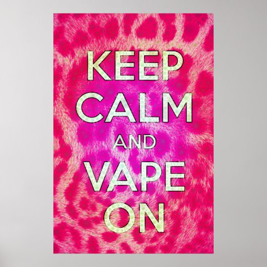 Roze Cheetah Vape Poster (Voorkant)