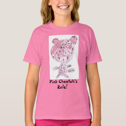 Roze Cheetah's Regel! T-shirt (Voorkant)