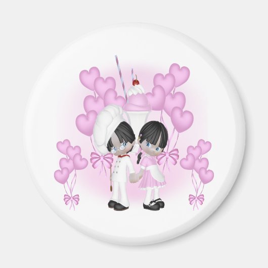 Roze Chef Magneet (Voorkant)