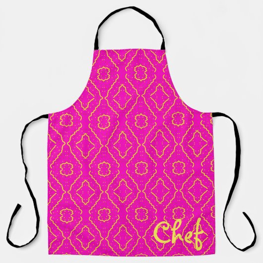 roze chef's schort (Voorkant)