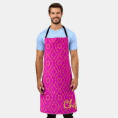 roze chef's schort (Gedragen)