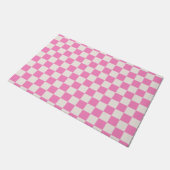 Roze cheque, Checkerboard Patroon, Gecontroleerd Deurmat (Schuin)
