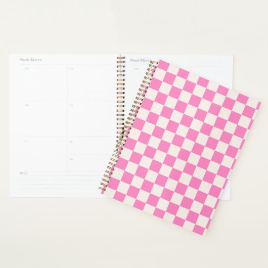 Roze cheque, Checkerboard Patroon, Gecontroleerd Planner (Display)