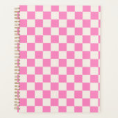 Roze cheque, Checkerboard Patroon, Gecontroleerd Planner (Voorkant)