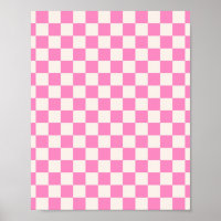 Roze cheque, Checkerboard Patroon, Gecontroleerd