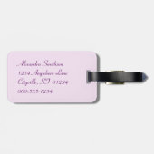roze Cherry Blossom Bagagelabel (Achterkant horizontaal)