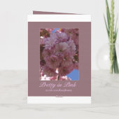 Roze Cherry Blossom Birthday Kaart (Achterkant)