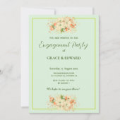 Roze Cherry Blossom Engagement Party Kaart (Voorkant)