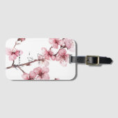 Roze Cherry Blossom Floral Bagagelabel (Voorkant (horizontaal))