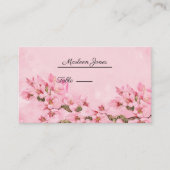 Roze Cherry Blossom Floral Plaatskaartje (Voorkant)