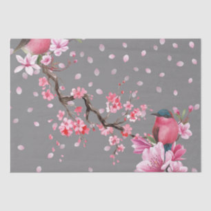 Roze Cherry Blossom Flower Pattern Tissuepapier