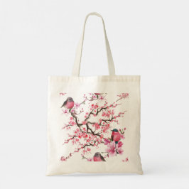 Roze Cherry Blossom Flower Pattern Tote Bag