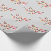 Roze Cherry Blossom Flowers Cadeaupapier (Hoek)