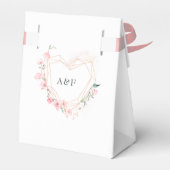 Roze Cherry Blossom Geometric Spring Wedding Bedankdoosjes (Achterkant)