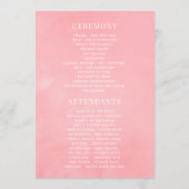Roze Cherry Blossom Geometric Spring Wedding Programma (Achterkant)