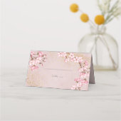Roze Cherry Blossom Gold Glitter Wedding (Voorkant)