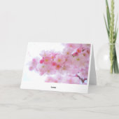 Roze Cherry Blossom | Happy Moederdag Kaart (Achterkant)