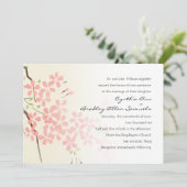 Roze Cherry Blossom Kaart (Staand voorkant)