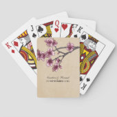 Roze Cherry Blossom Kaarten (Achterkant)