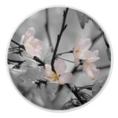 Roze Cherry Blossom Keramische Knop (Voorkant)