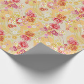 Roze Cherry Blossom Modern Floral Cadeaupapier (Hoek)