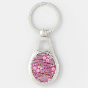 Roze Cherry Blossom Origami Art Sleutelhanger