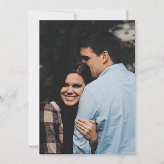 Roze Cherry Blossom Photo Weddenschap Save the Dat Kaart (Achterkant)