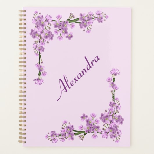  roze Cherry Blossom Planner (Voorkant)
