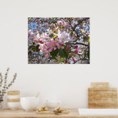 Roze Cherry Blossom Poster (Keuken)