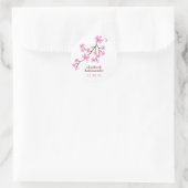 Roze Cherry Blossom Ronde Sticker (Tas)