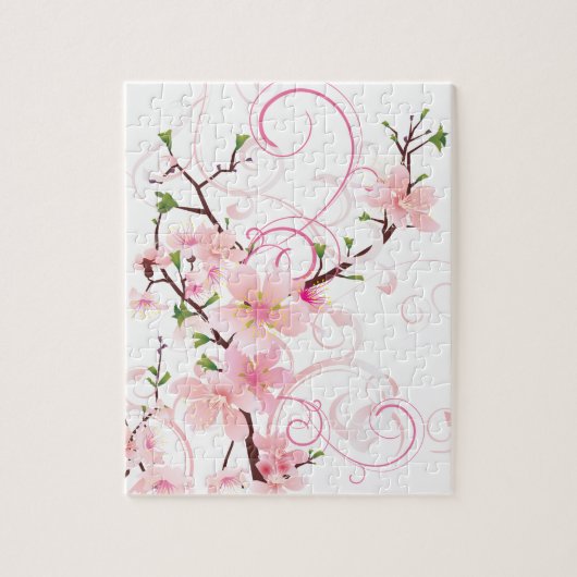 Roze Cherry Blossom Sakura Legpuzzel (Verticaal)