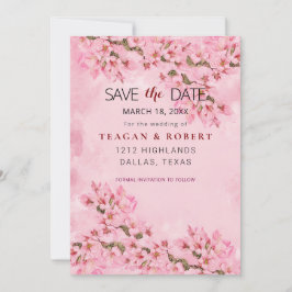Roze Cherry Blossom Save The Date